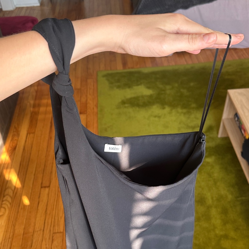 Totême Black One Shoulder Dress